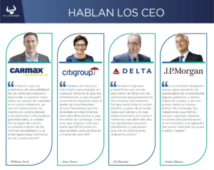 Nuevos reportes trimestrales de Carmax, Citibank, Delta, J.P. Morgan y Wells Fargo