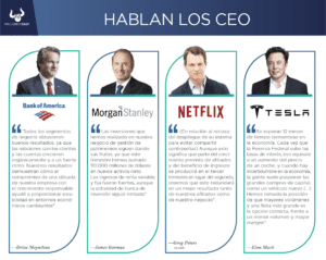 Nuevos reportes trimestrales de Bank of America, Goldman Sachs, Morgan Stanley, Netflix y Tesla